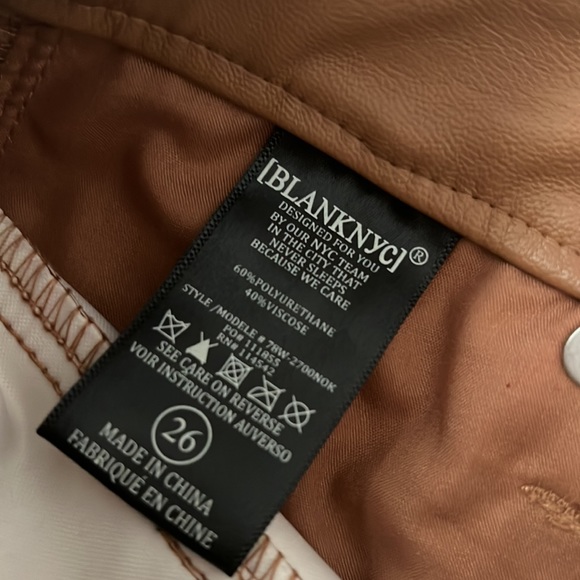 NWT_BLANKNYC Faux Leather Pants - Picture 3 of 5